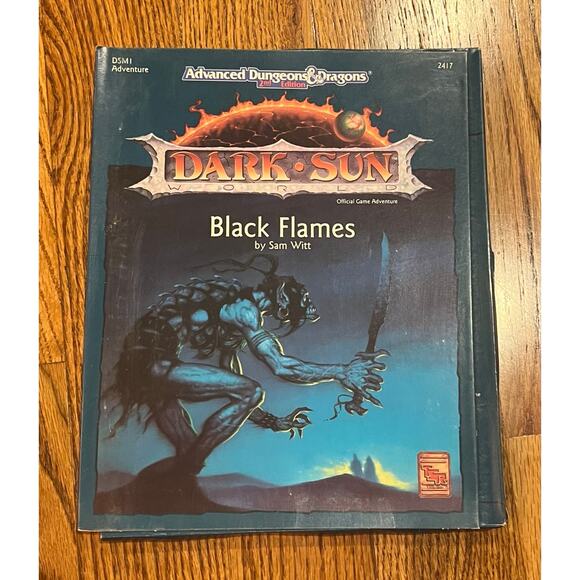 AD&D Dark Sun Adventure DSM1 BLACK FLAMES VINTAGE 1993 Complete